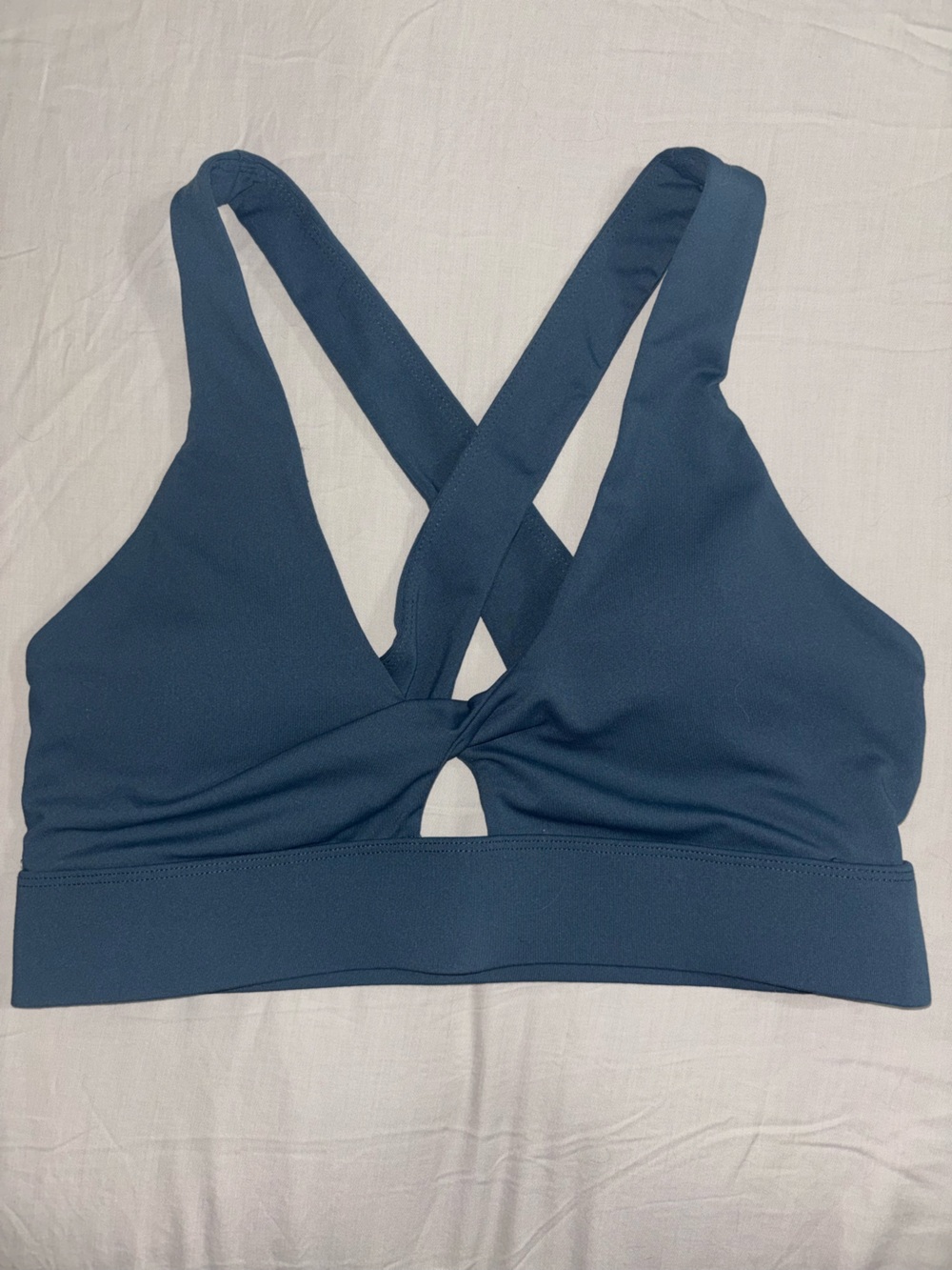 Fabletics Deep Teal Strappy Sports Bralette